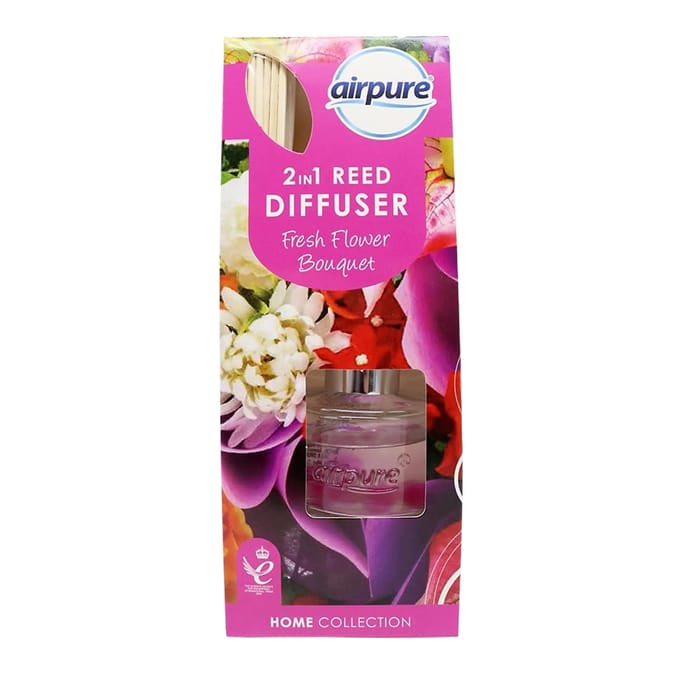 Airpure Reed & Bead Diffuser 2-in-1 30ml - Fresh Flower Bouquet
