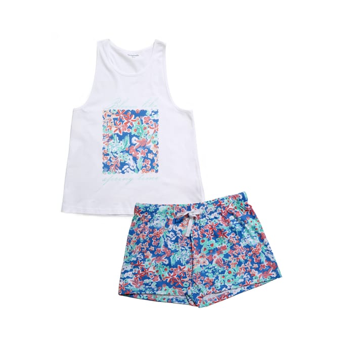  Originals Ladies's Floral Vest & Shorts Pyjama Set