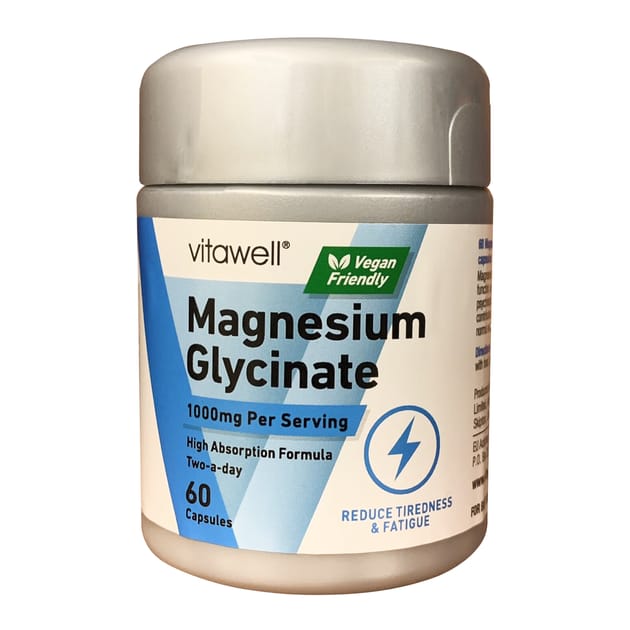 Vitawell Magnesium Glycinate Capsules 60s | Home Bargains