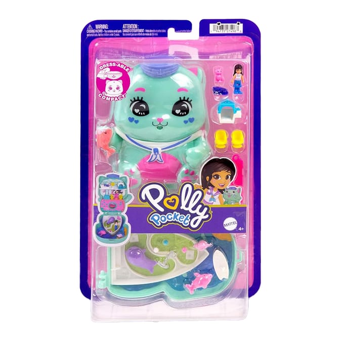 Polly Pocket Pocket World Dolls and Playset - Sail Kitty JCR37