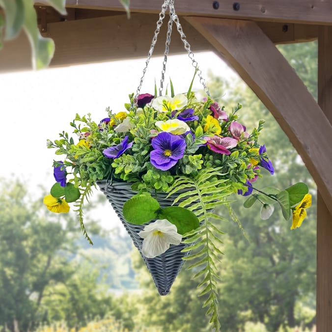Jardin Artificial Flower Cone Basket