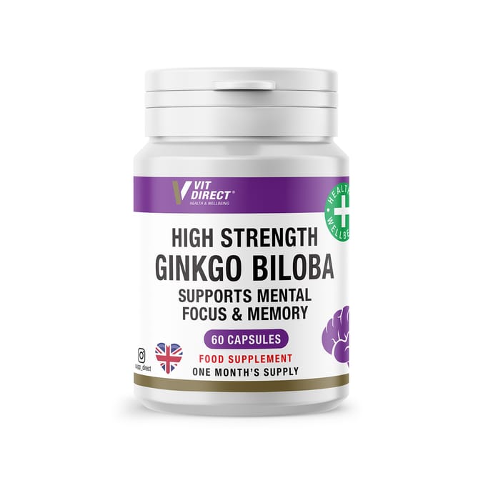 Vit Direct High Strength Ginkgo Biloba Capsules 60s