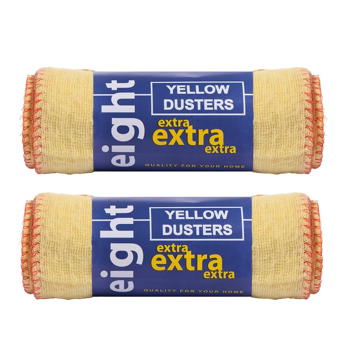 Yellow Dusters 8 Pack x2