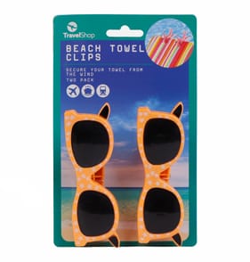TravelShop Beach Towel Clip 2 Pack - Sunglasses