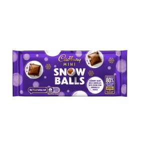 Cadbury Dairy Milk Mini Snowballs Chocolate Bar 110g