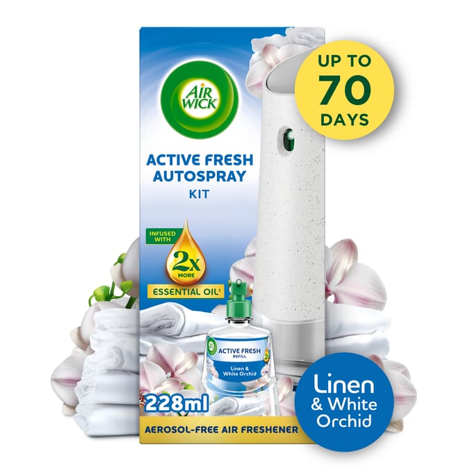 Air Wick Active Fresh Kit Linen & White Orchid 228ml