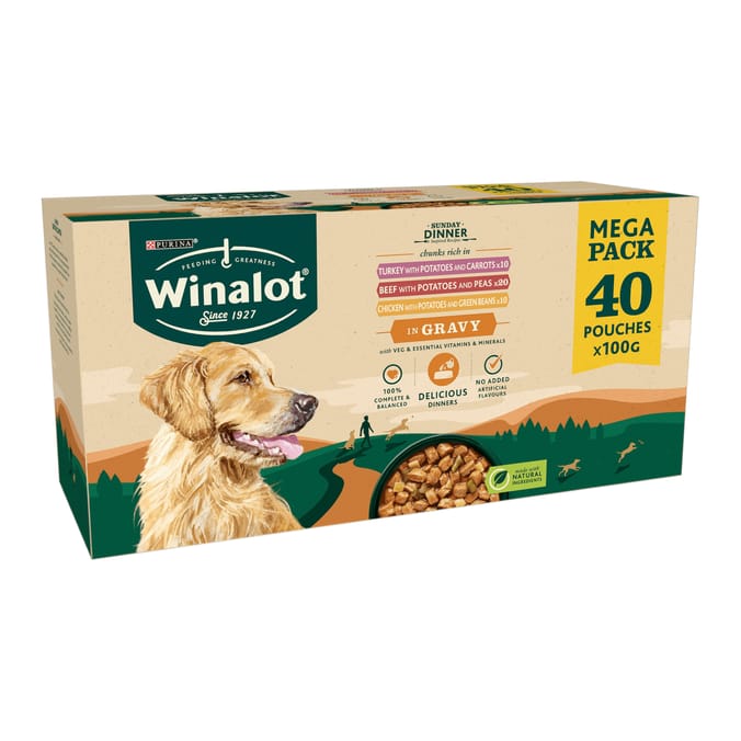 Winalot Sunday Dinner Mixed in Gravy Wet Dog Food 40 x 100g
