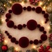 Festive Feeling Flocked Bauble Christmas Garland