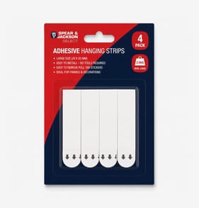 Spear & Jackson Adhesive Hanging Strips 4 Pack - Large