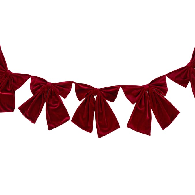Festive Feeling Alpine Woods Christmas Bow Garland