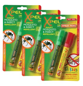 Xpel Adult & Kids Mosquito & Insect Repellent Pen Spray Twin Set x3