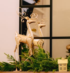 Winter Luxe Metal Reindeer