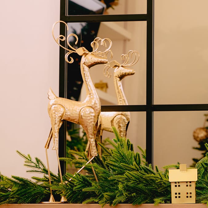 Winter Luxe Metal Reindeer