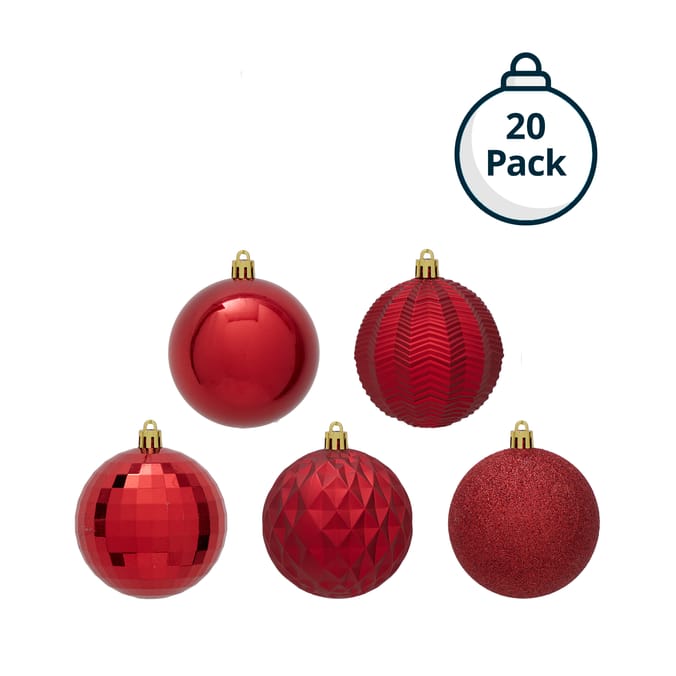 Festive Feeling 8cm Christmas Bauble 20 Pack