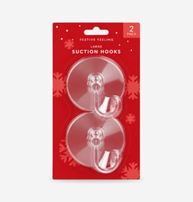 Festive Feeling Large Suction Hooks 2 Pack