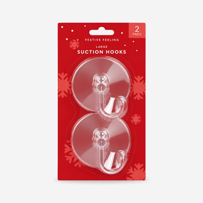 Festive Feeling Large Suction Hooks 2 Pack