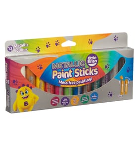 Little Brian Paint Sticks 12 Pack - Metallic Colours