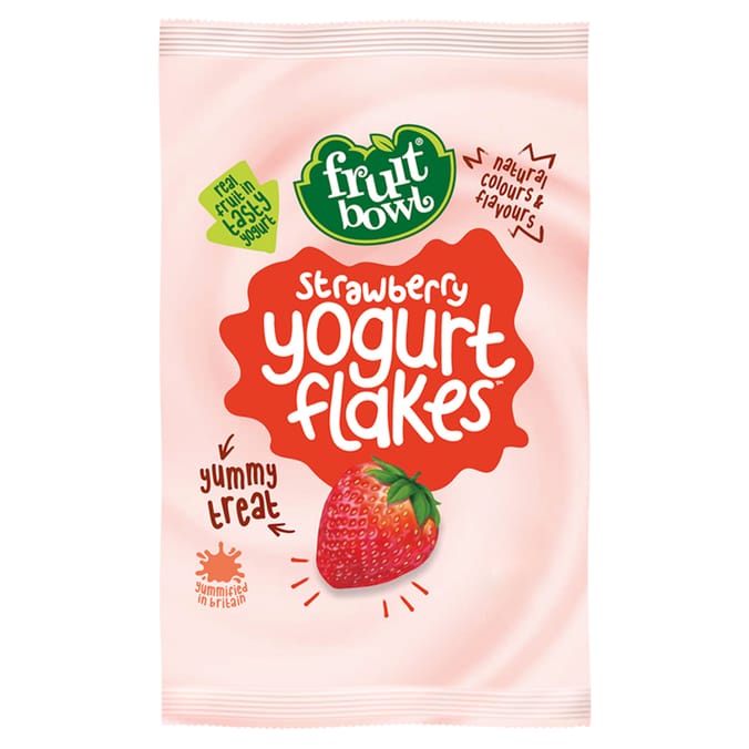 Fruit Bowl Strawberry Yogurt Flakes 4 x 18g x6