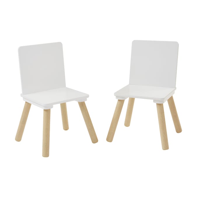 Liberty House Toys Kids White & Pinewood Chairs
