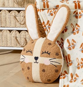 Happy Easter Hotcross Bunny Cushion