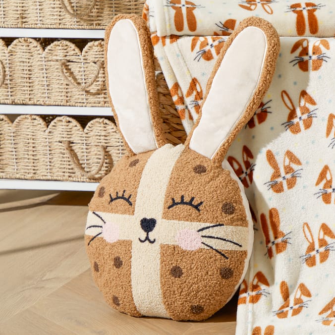 Happy Easter Hotcross Bunny Cushion 