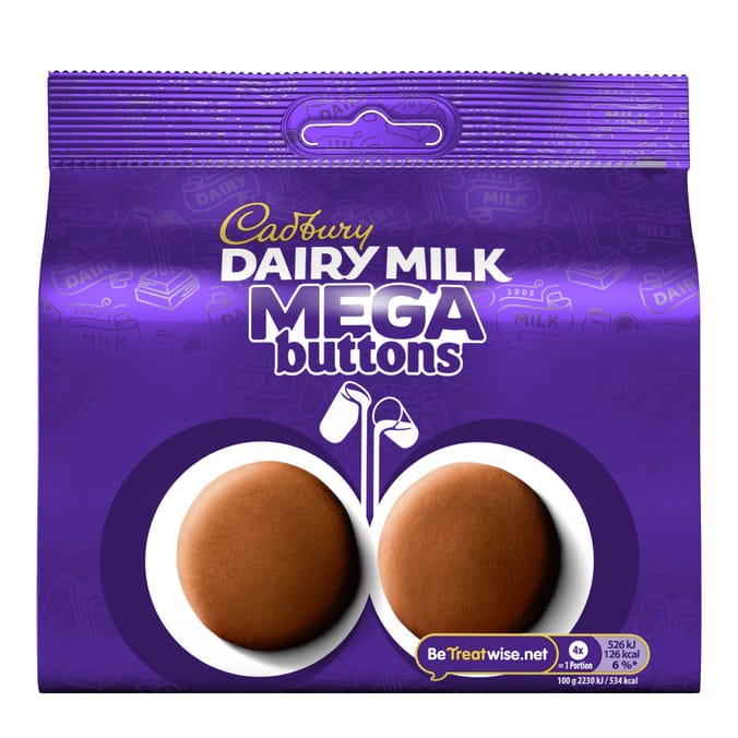 Cadbury Dairy Milk Mega Buttons Chocolate Large Sharing Bag 192g