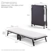 Jay-Be HE70 Hideaway Folding Bed with e-Fibre Mattress - Single