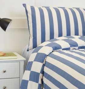 Home Striped Duvet Set - Blue