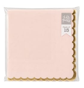 Let's Party Scalloped Napkins 15 Pack - Pink