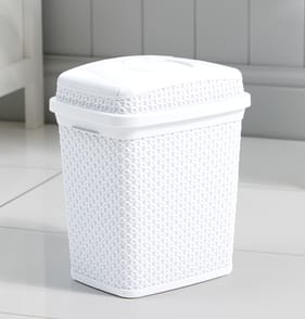 Bathroom Diamond Bin - White