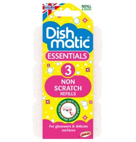 Dishmatic Essentials Non Scratch Refills 3 Pack
