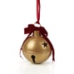 Festive Feeling Alpine Hanging Gold Bell With Velvet Top Bow