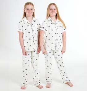 Originals Girls Button Bow Pyjamas with Scrunchy