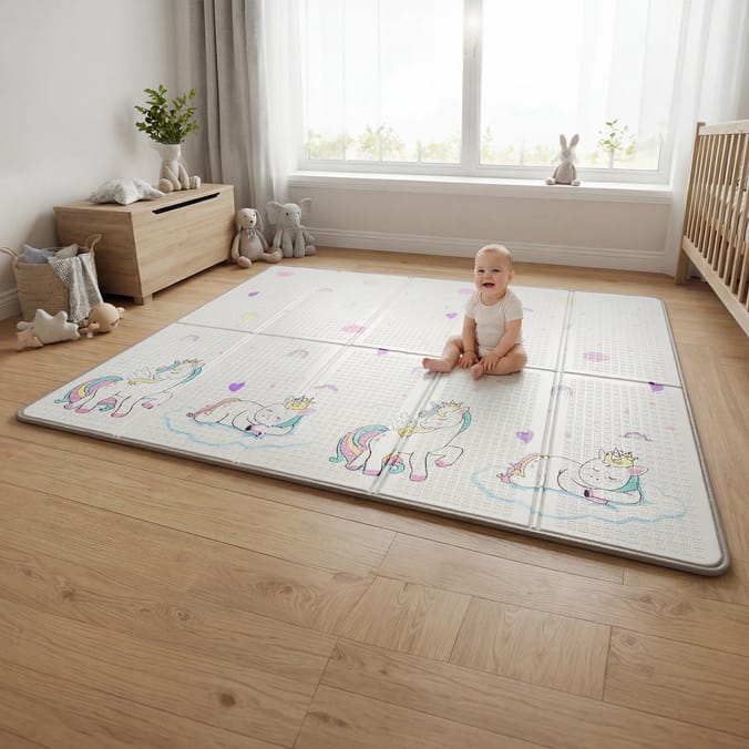 Liberty House Toys Toddler Play Mat – Unicorn & Moon and Stars