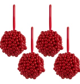 Winter Charm Christmas Berry Baubles 4 Pack