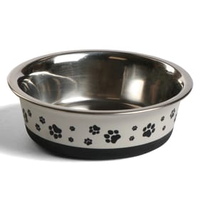 My Pets Large Printed Pet Bowl - White