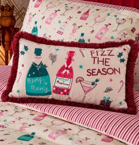 The Lifestyle Edit Wrapped In Joy Christmas Cocktail Cushion