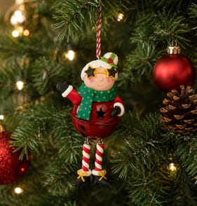 Sleigh Bells Novelty Clay Hanging Decoration - Mrs. Claus