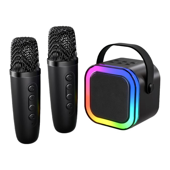 Equatech Karaoke Speaker & Microphones - Black