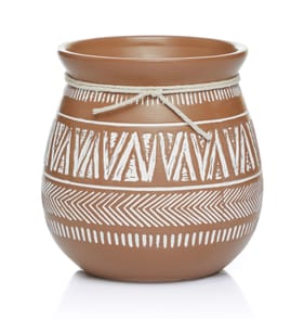 The Outdoor Edit Earthed Etched Citronella Candle 455g - Brown