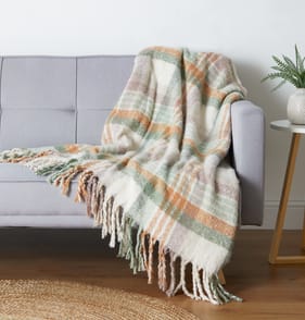 Home Collections Harvest Faux Mohair Throw - Multi-Colour