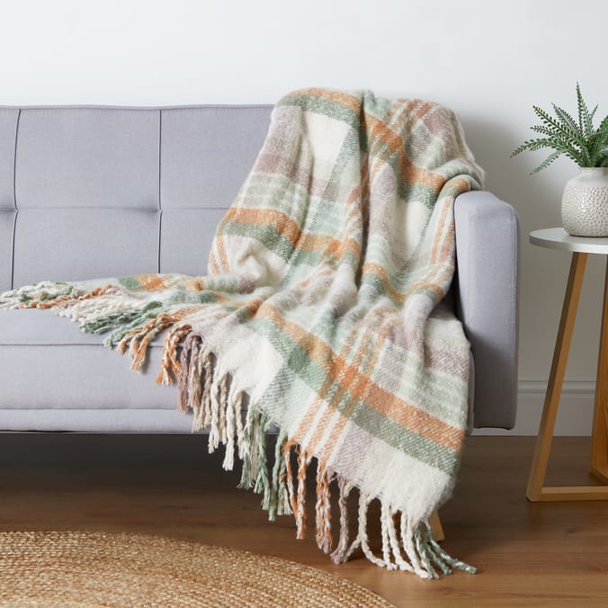  Home Collections Harvest Faux Mohair Throw - Multi-Colour 