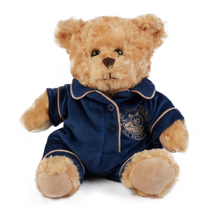 The Polar Express Plush Bear In Blue Pjs