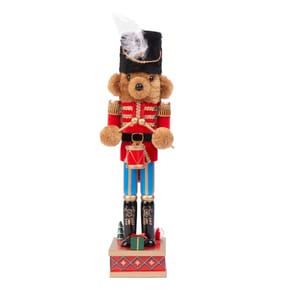 Sleigh Bells Wooden Christmas Nutcracker 38cm - Bear