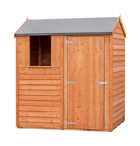 Shire Overlap Shed Reverse Apex 6x4 - Single Door