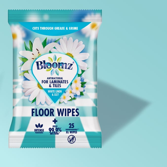 Bloomz Antibacterial XL Floor Wipes 25s - White Linen & Lily