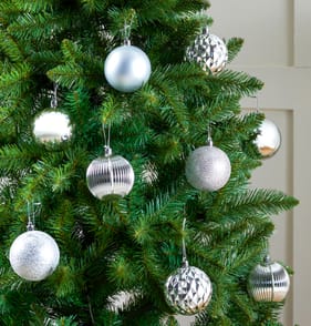 Festive Feeling 8cm Christmas Bauble 20 Pack -  Silver