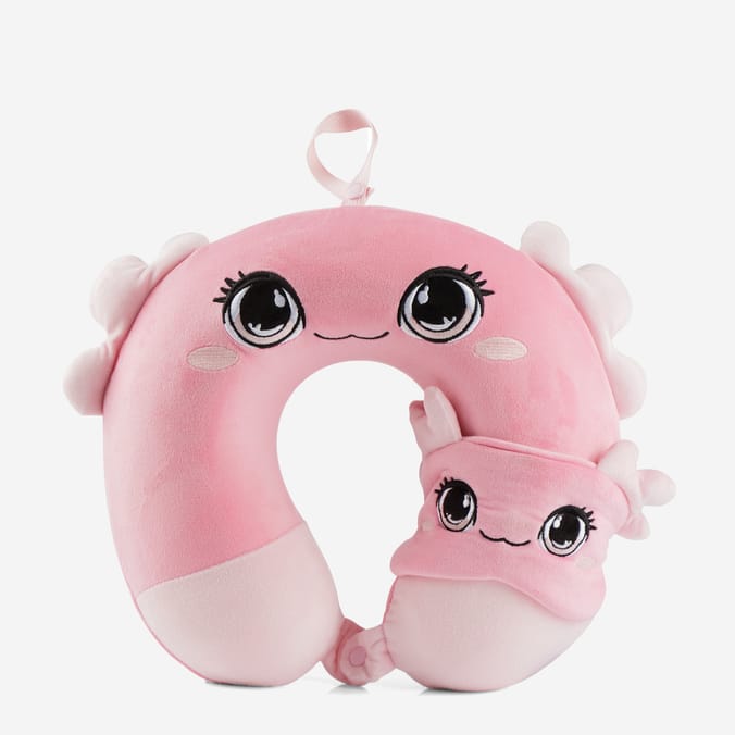 Travel Character Travel Pillow - Axolotl