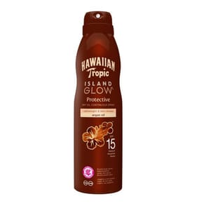 Hawaiian Tropic Island Glow Protective Dry Oil Continuous Spray 177ml - SPF 15