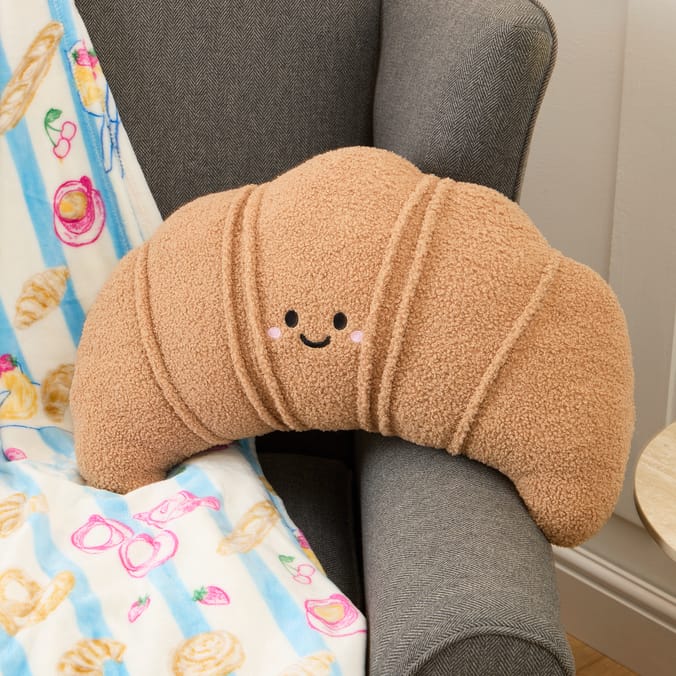 Breakfast Club Pretzel Croissant Cushion
